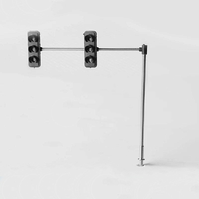 Светодиодный светофор г-образной формы для макетов Overhead Double Drama